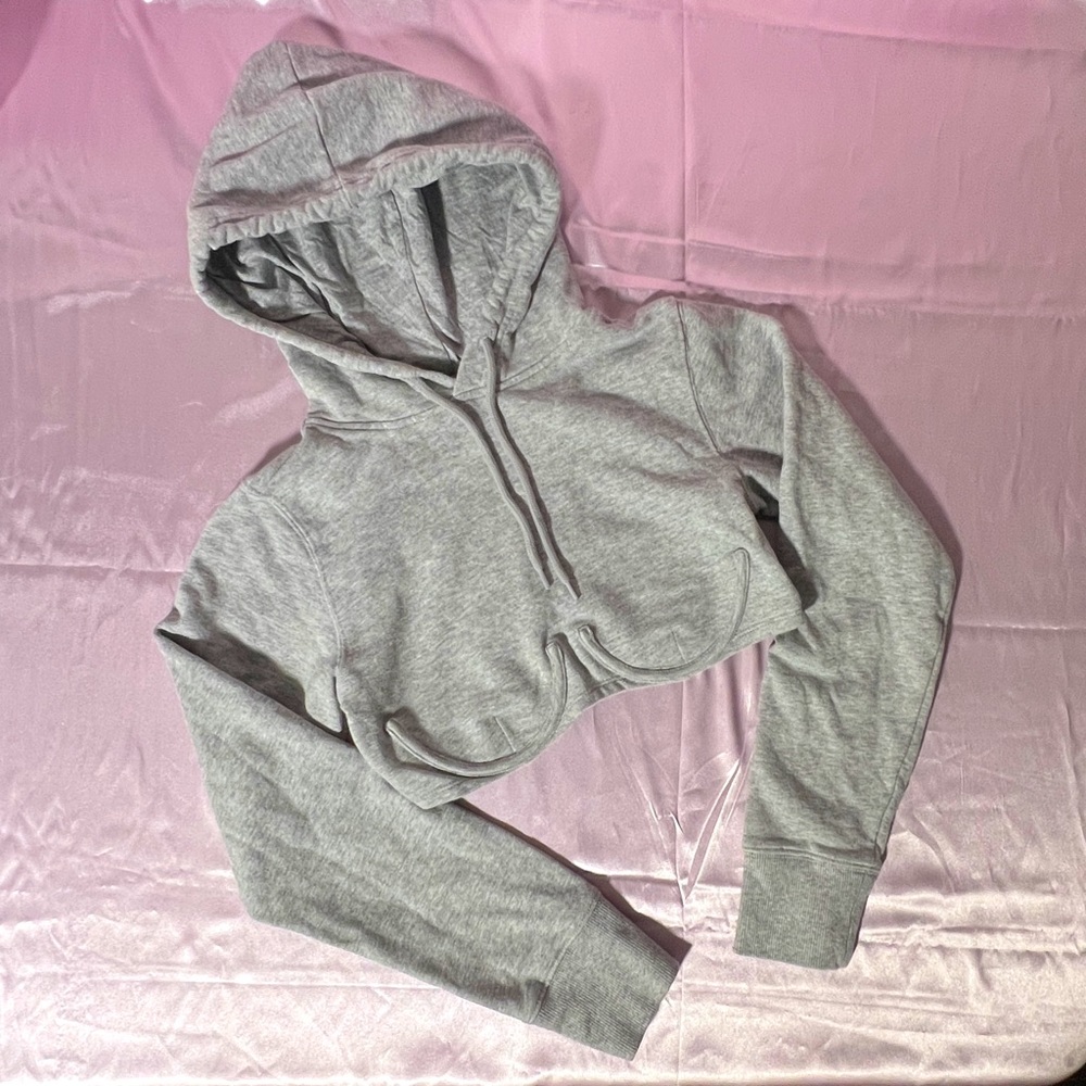 cropped hoodie bustier